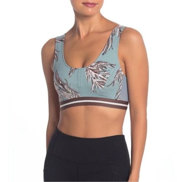 Free People FP Movement Serene Feather Print Sports Bra S - Picture 3 of 7